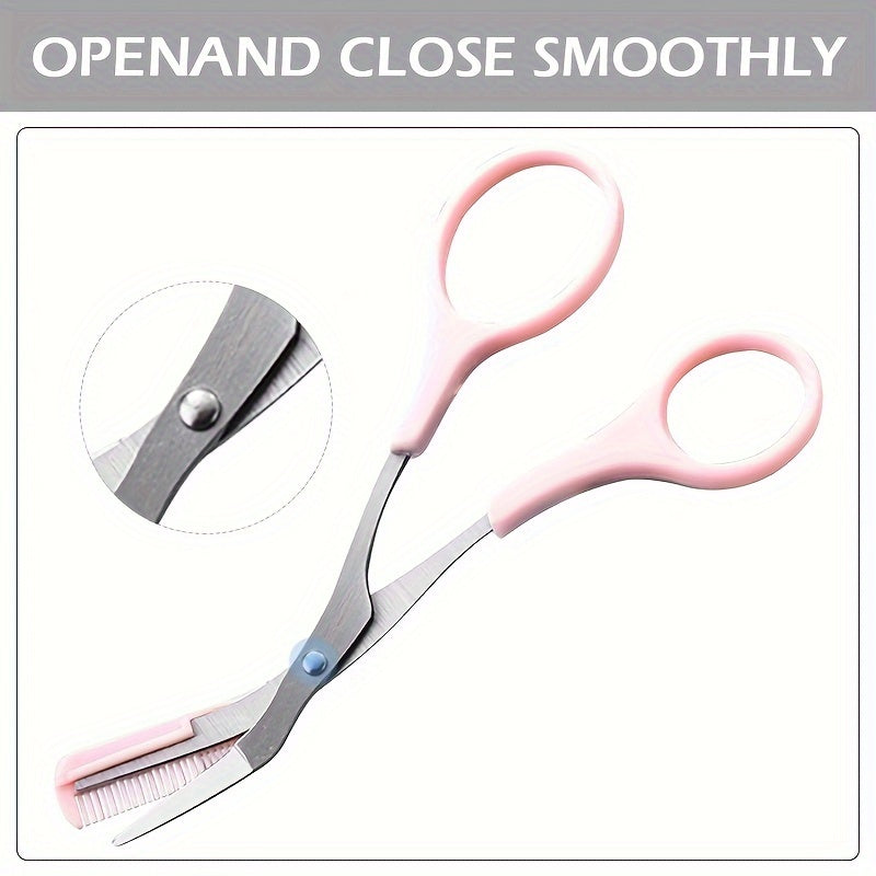 Eyebrow Trimmer Scissors with Comb