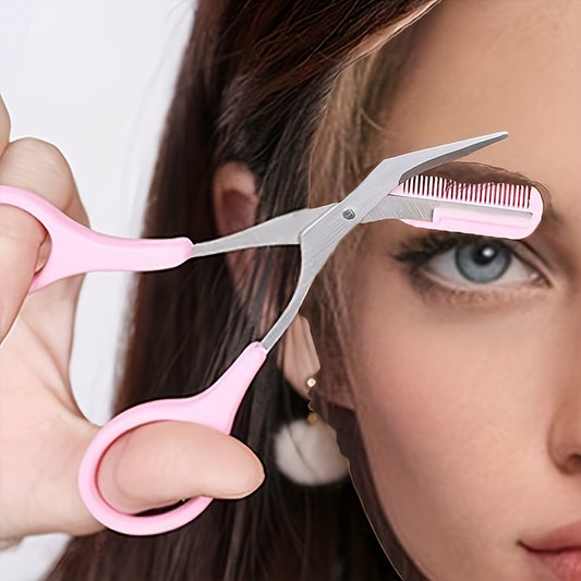 Eyebrow Trimmer Scissors with Comb