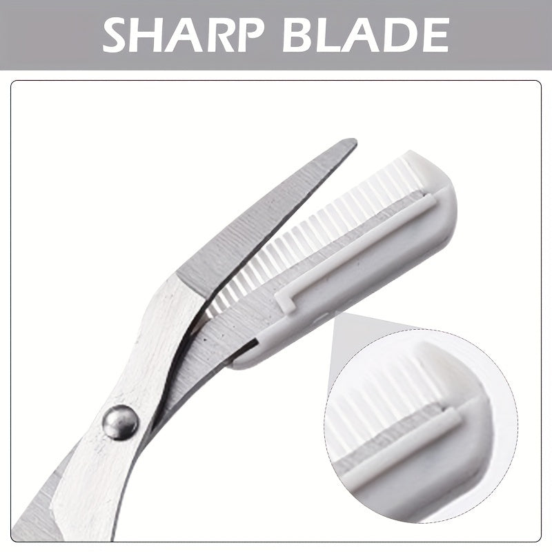 Eyebrow Trimmer Scissors with Comb