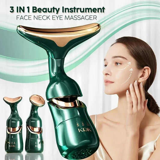3 In 1 Face Massager - Neck Eye Face  Skin Anti Aging Device