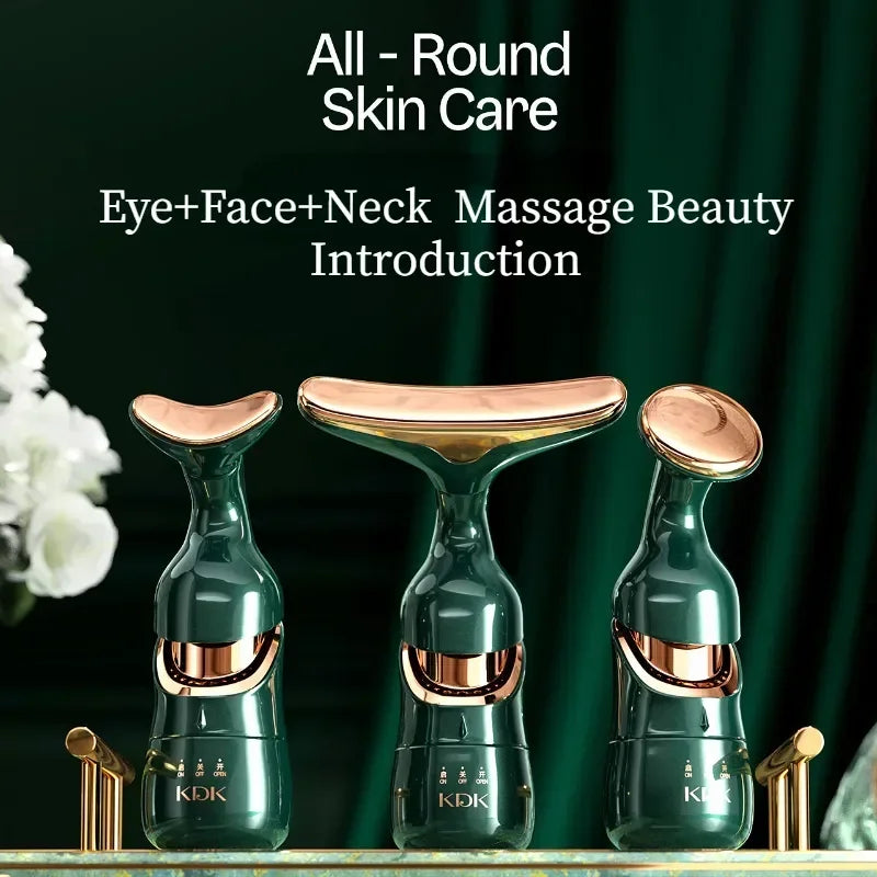 3 In 1 Face Massager - Neck Eye Face  Skin Anti Aging Device