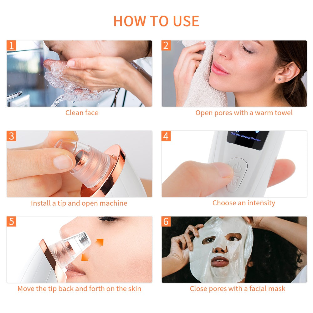 Vacuum Blackhead/Pimple Remover Dead Skin Extractor