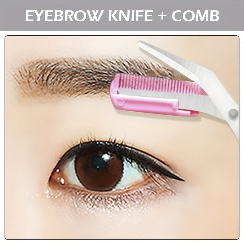 Eyebrow Trimmer Scissors with Comb
