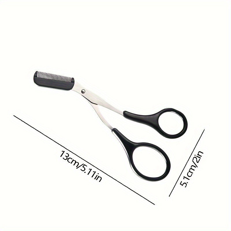 Eyebrow Trimmer Scissors with Comb