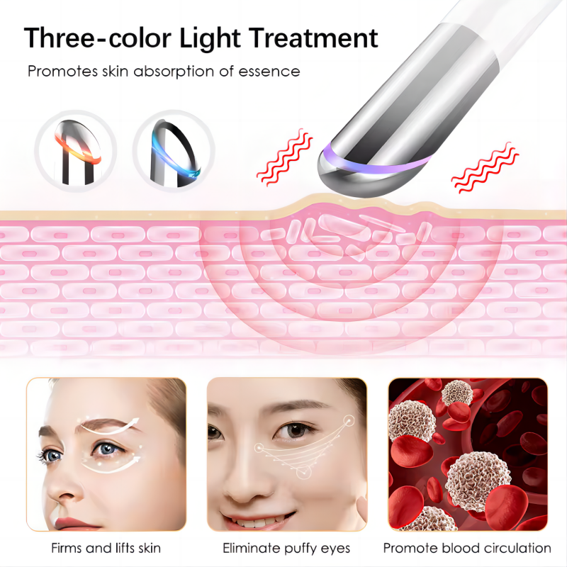 5 In 1 Eye Beauty Facial Massager -LED Red Light Therapy Wand